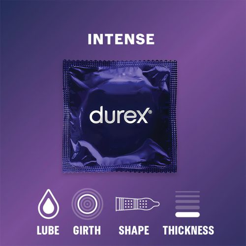 Durex Intense - bordázott és pontozott óvszer (10 db)