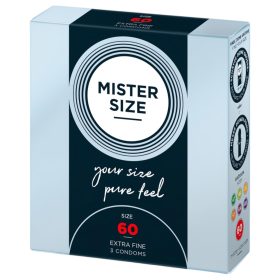 Mister Size vékony óvszer - 60 mm (3 db)