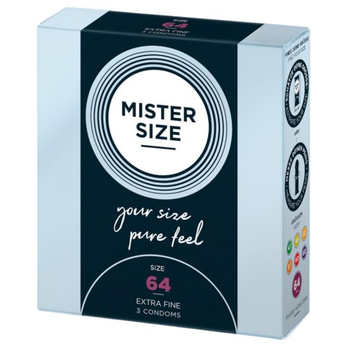 Mister Size - vékony óvszer, extra nagy méret (64 mm, 3 db)