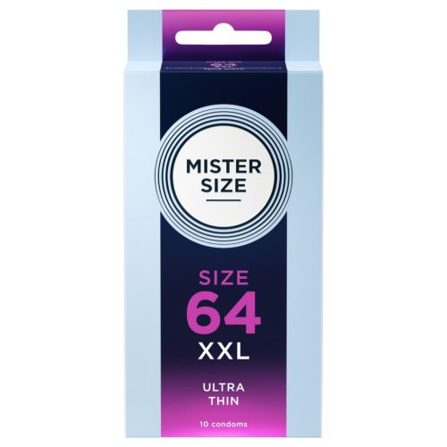Mister Size - vékony óvszer, extra nagy méret (64 mm, 10 db)