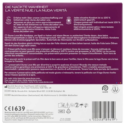 Durex Love Mix - óvszer csomag (40 db)