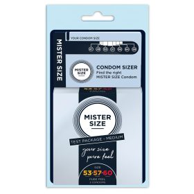 Mister Size óvszer Tesztcsomag Péniszmérővel - 3 db