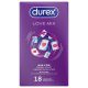 Durex Love Mix - óvszer csomag (18 db)