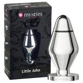 mystim Little John - kicsi elektro anál plug (ezüst)