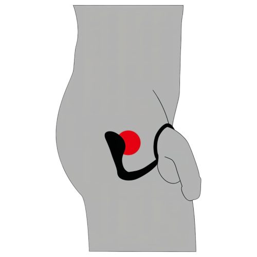 Black Velvets - anál plug péniszgyűrűvel (fekete)