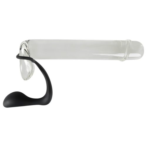 Black Velvets - anál plug péniszgyűrűvel (fekete)