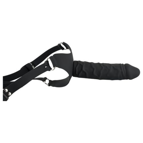 You2Toys - Silicone Strap-On - felcsatolható dildó (fekete)