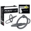 You2Toys Penisplug - szilikon makkgyűrű kúpos húgycső dilátorral (szürke)