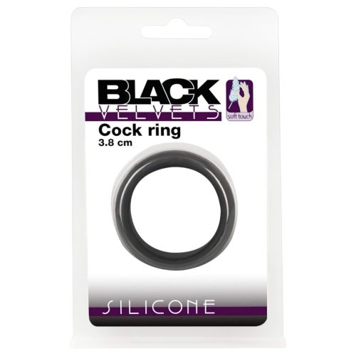 Black Velvets - vastagfalú péniszgyűrű (3,8 cm, fekete)