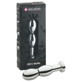 mystim O(h!)-thello - elektro, gömbös anál plug (ezüst)