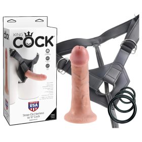 King Cock Strap-on 6 - felcsatolható dildó (natúr)