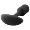 b-Vibe Snug Plug 1 - anál plug belső súllyal (55g) - fekete