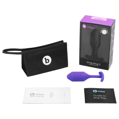 b-Vibe Snug Plug 2 - dupla golyós anál plug (114 g, lila)