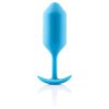 b-Vibe Snug Plug 3 - dupla golyós butt plug (180 g, kék)