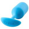 b-Vibe Snug Plug 3 - dupla golyós butt plug (180 g, kék)