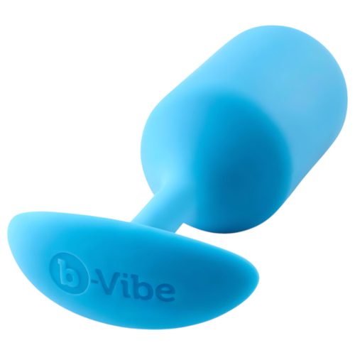 b-Vibe Snug Plug 3 - dupla golyós butt plug (180 g, kék)