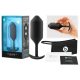 b-Vibe Snug Plug 3 - dupla golyós butt plug (180 g, fekete)