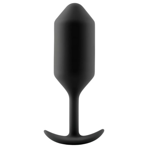 b-Vibe Snug Plug 3 - dupla golyós butt plug (180 g, fekete)