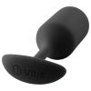 b-Vibe Snug Plug 3 - dupla golyós butt plug (180 g, fekete)