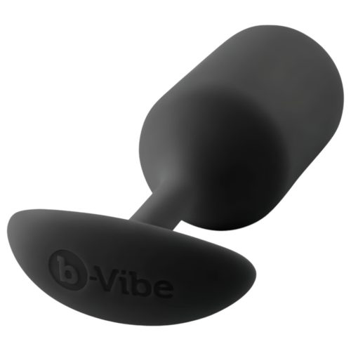 b-Vibe Snug Plug 3 - dupla golyós butt plug (180 g, fekete)