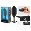 b-Vibe Snug Plug 4 - dupla golyós anál plug (257 g, fekete)