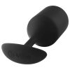 b-Vibe Snug Plug 4 - dupla golyós anál plug (257 g, fekete)