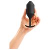 b-Vibe Snug Plug 4 - dupla golyós anál plug (257 g, fekete)