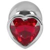 You2Toys - Diamond - 85 g-os alumínium anál plug (ezüst-piros)