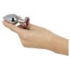 You2Toys - Diamond - 85 g-os alumínium anál plug (ezüst-piros)