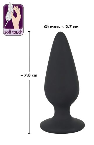 Black Velvets Heavy - 40 g-os anál plug (fekete)