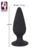 Black Velvets Heavy - 75 g-os anál plug (fekete)