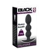 Black Velvets Heavy - 145 g-os gömbös anál plug (fekete)