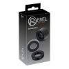 Rebel Ball - pénisz- heregyűrű és nyújtó szett (fekete)