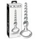 Icicles No. 67 - gömbös üveg dildó (átlátszó)