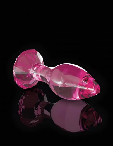 Icicles No. 79 - kúpos üveg anál plug (pink)