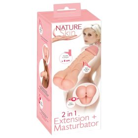   Nature Skin - 2in1 műpopsi maszturbátor és péniszköpeny (testszínű)