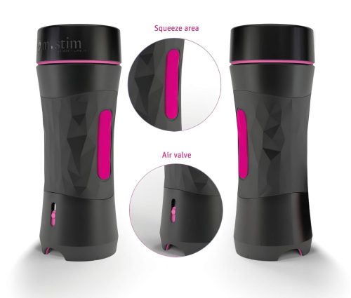 mystim OPUS Mica - élethű művagina maszturbátor (natúr-fekete)