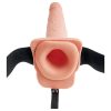 Pipedream Fetish Strap-On 7,5 - felcsatolható, spriccelő dildó (natúr)