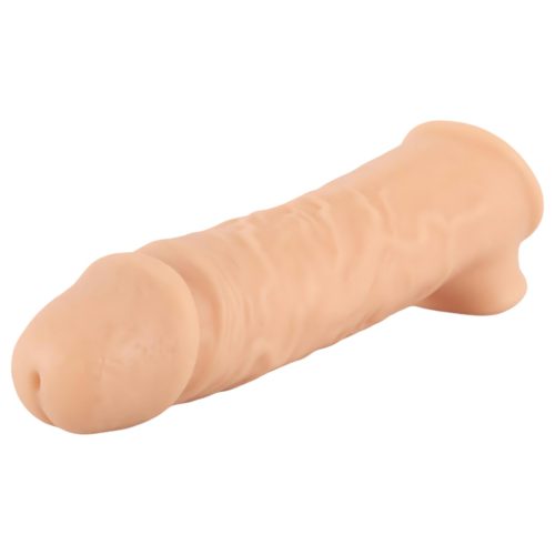 realistixxx - heregyűrűs péniszköpeny - 16 cm (natúr)