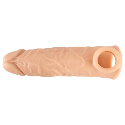 realistixxx - heregyűrűs péniszköpeny - 16 cm (natúr)