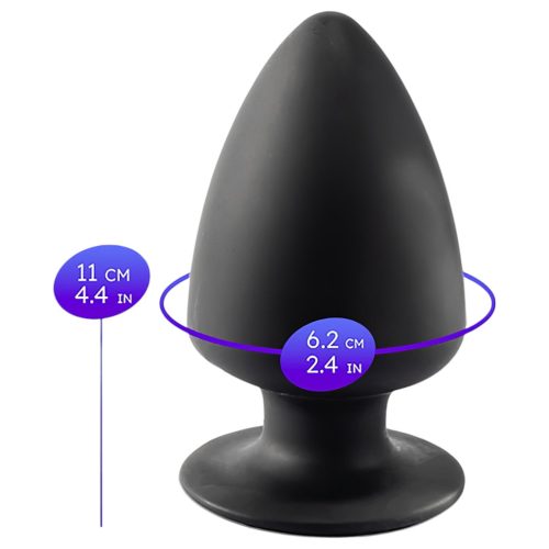 Silexd M - alakítható anál plug - 11 cm (fekete)