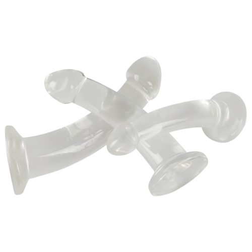 Crystal Clear - makkos anál dildó szett - 3 részes (átlátszó)