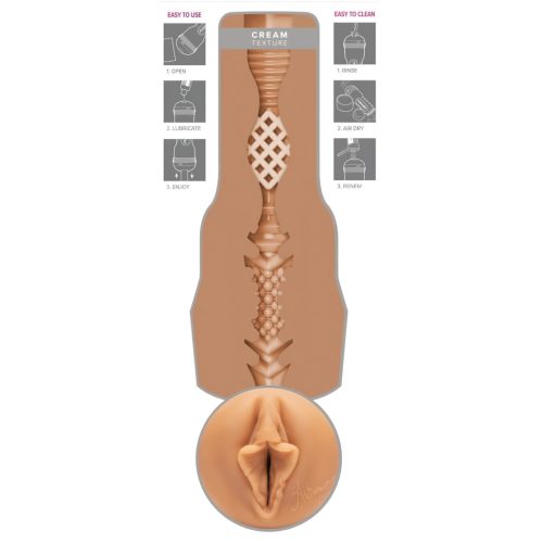Fleshlight Autumn Falls Cream - élethű vagina maszturbátor (testszínű)