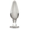 Icicles No. 26 - kúpos, üveg anál plug (átlátszó)