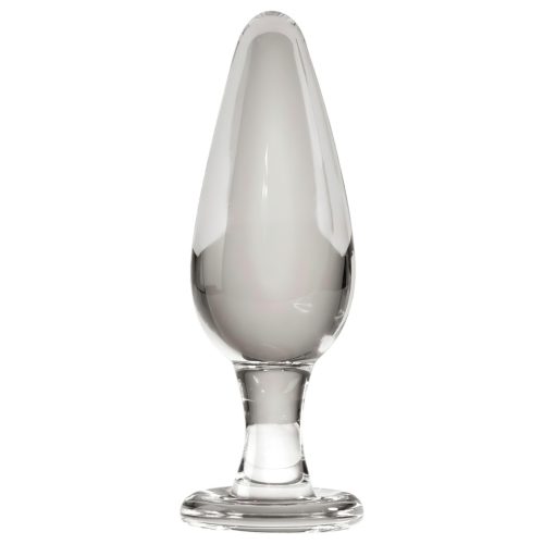 Icicles No. 26 - kúpos, üveg anál plug (átlátszó)