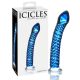 Icicles No. 29 - spirál, pénisz üveg dildó (kék)