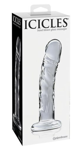 Icicles No. 62 - péniszes üveg dildó (átlátszó)