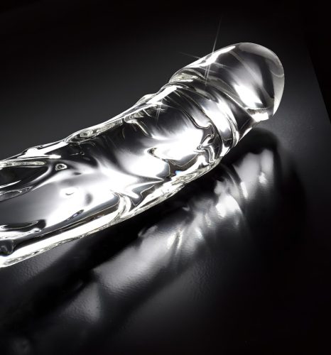 Icicles No. 62 - péniszes üveg dildó (átlátszó)