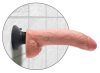 King Cock 9 - hajlítható, tapadókorongos vibrátor (26 cm, testszínű)