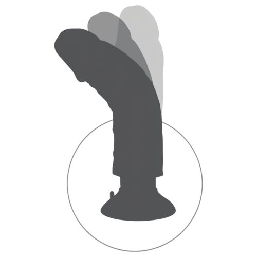 King Cock 9 - hajlítható, tapadókorongos vibrátor (26 cm, testszínű)